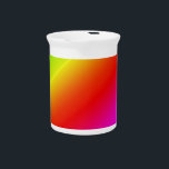 Colorful Rainbow Gradient Diagonal Blend Pitcher<br><div class="desc">Custom design product with a colorful pattern. Personalize this template with your artwork. Transfer this design to any item.</div>