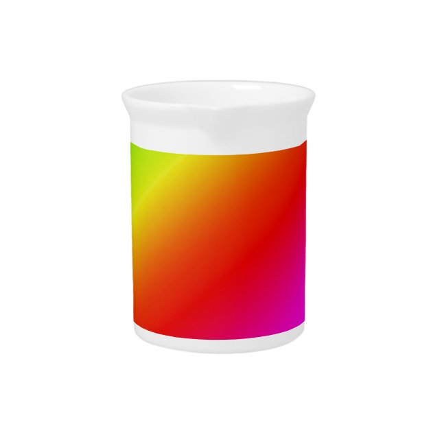 Colorful Rainbow Gradient Diagonal Blend Pitcher (Front)