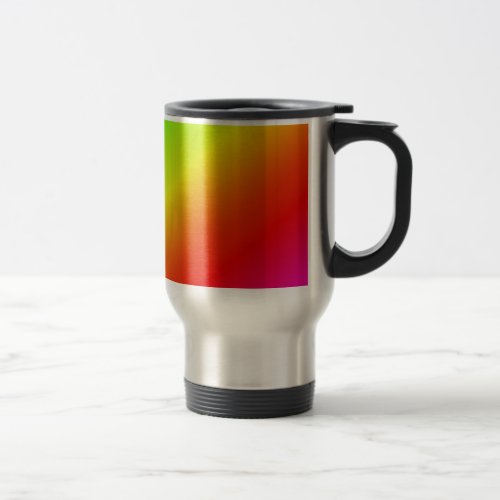 Colorful Rainbow Gradient Diagonal Blend Travel Mug