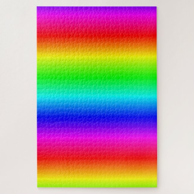 Colorful Rainbow Gradient Ombre Jigsaw Puzzle (Vertical)