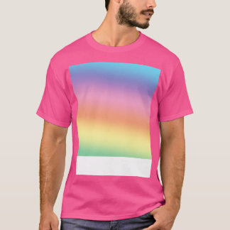 Colorful Rainbow Gradient Pattern Print T-Shirt