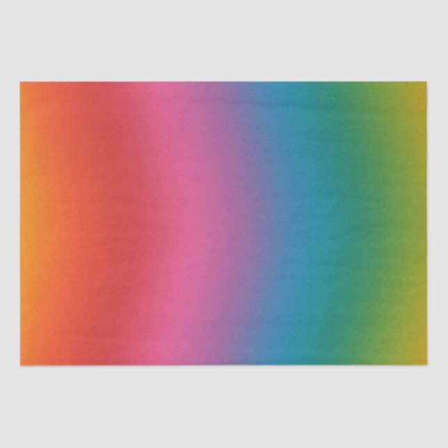 Colorful Rainbow Gradient  Tissue Paper (Front)