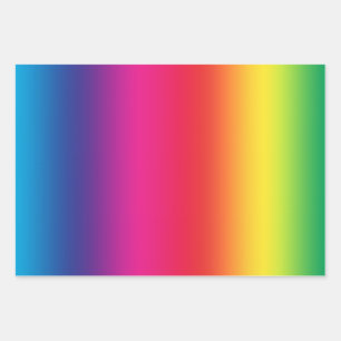 Colorful Rainbow Gradient Wrapping Paper Sheets