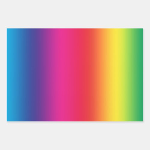 Colorful Rainbow Gradient  Wrapping Paper Sheets