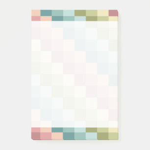Colorful rainbow grid block pattern post-it notes