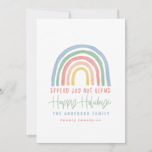 Colorful rainbow happy holidays spread joy covid