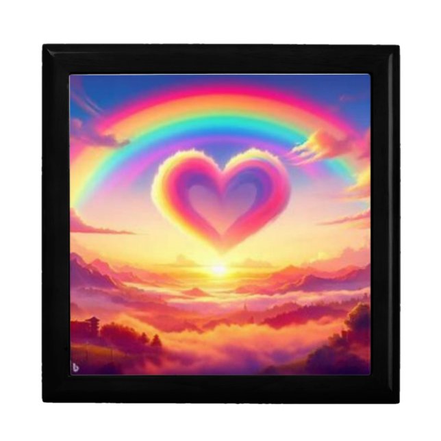 Colorful Rainbow & Heart Gift Box (Front)