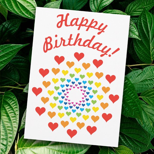 Colorful rainbow hearts invitation (Creator Uploaded)