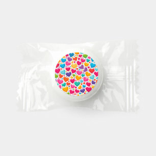 Colorful rainbow hearts Valentines Life Saver® Mints