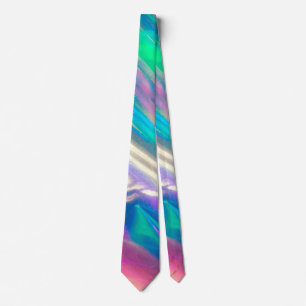 Colorful Rainbow Holographic Pattern  Neck Tie