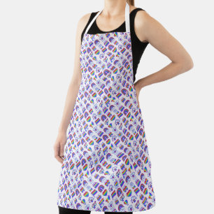 Colorful Rainbow Icon Patterns Apron