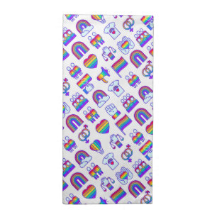 Colorful Rainbow Icon Patterns Cloth Napkin