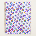 Colorful Rainbow Icon Patterns Planner