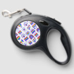 Colorful Rainbow Icon Patterns Retractable Pet Leash