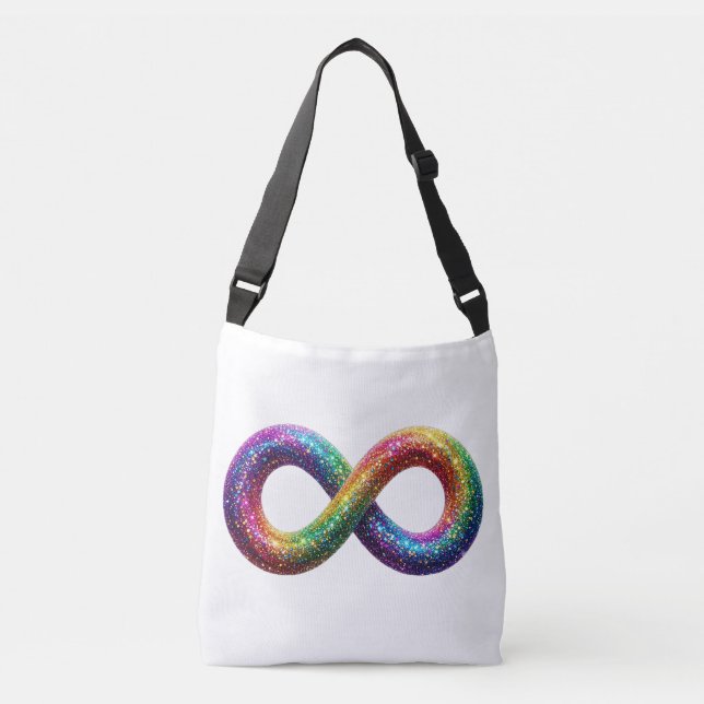 Colorful Rainbow Infinity Tote Bag (Front)