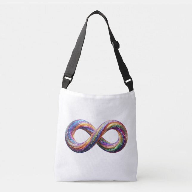 Colorful Rainbow Infinity Tote Bag (Front)