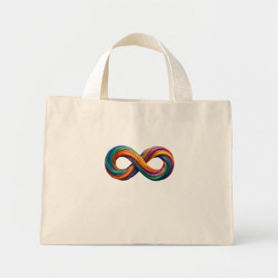 Colorful Rainbow Infinity Tote Bag