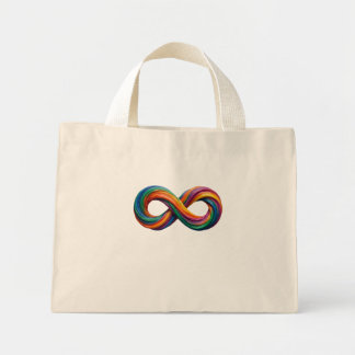 Colorful Rainbow Infinity Tote Bag