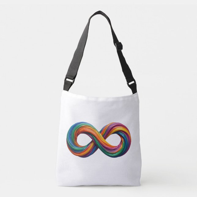Colorful Rainbow Infinity Tote Bag (Front)