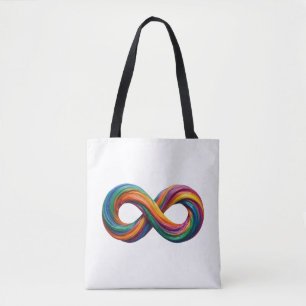 Colorful Rainbow Infinity Tote Bag