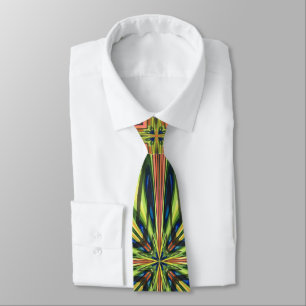 Colorful Rainbow Ink Colors Watercolor Abstract Neck Tie
