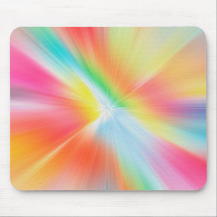 Colorful Rainbow Inspired Tiedye Themed Design Mouse Pad