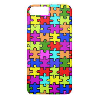 Colorful rainbow jigsaw puzzle pattern iPhone 8 plus/7 plus case