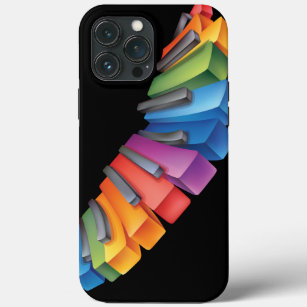 Colorful Rainbow Keyboard Musician iPhone 13 Pro Max Case