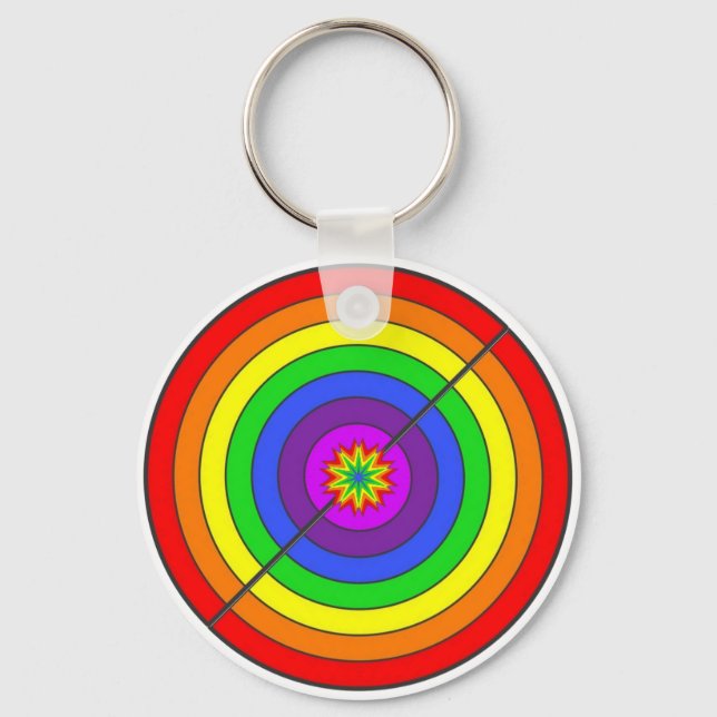 Colorful rainbow keychain (Front)