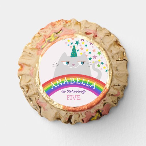 Colorful Rainbow Kids Birthday Reeses Peanut Butter Cups