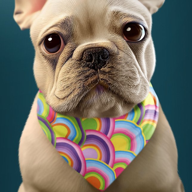Colorful Rainbow Kids or Pets Pop Art Bandana (Creator Uploaded)