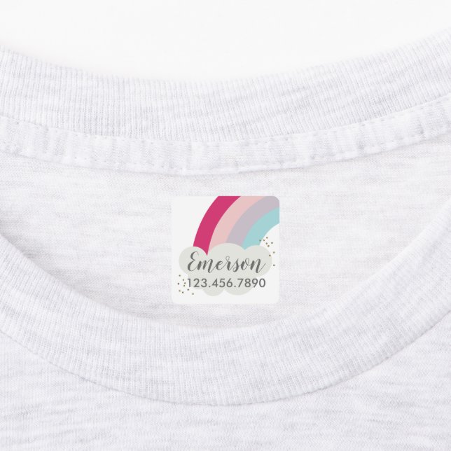 Colorful rainbow kids waterproof label (Affixed)