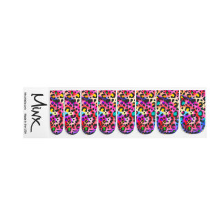COLORFUL RAINBOW LEOPARD ANIMAL NAIL WRAP ART