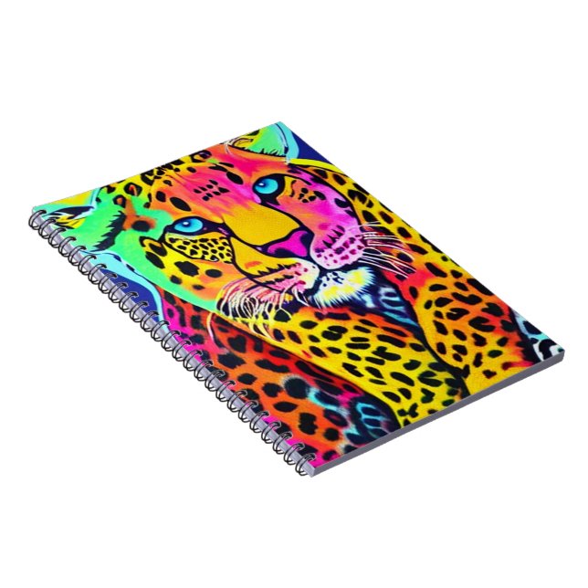 Colorful Rainbow Leopard Notebook (Right Side)