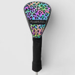 Colorful Rainbow Leopard Spots Personalized Golf Head Cover at Zazzle