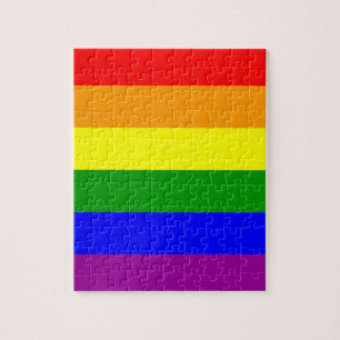 Colorful rainbow lgbt gay flag jigsaw puzzle