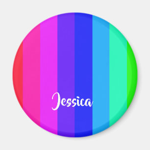 Colorful rainbow lines magnet