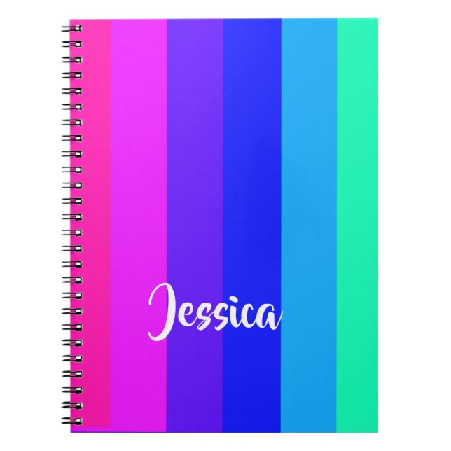 Colorful rainbow lines notebook (Front)