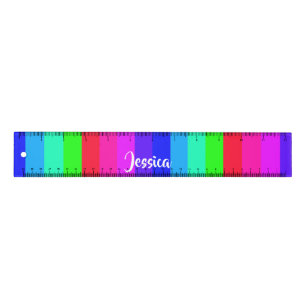 Colorful rainbow lines ruler