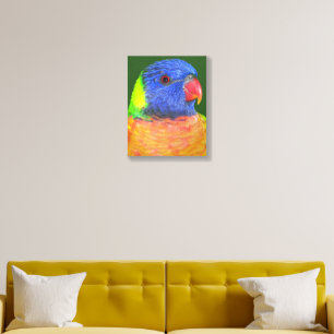 Colorful Rainbow Lorikeet Parrot Foam Core Photo Tile
