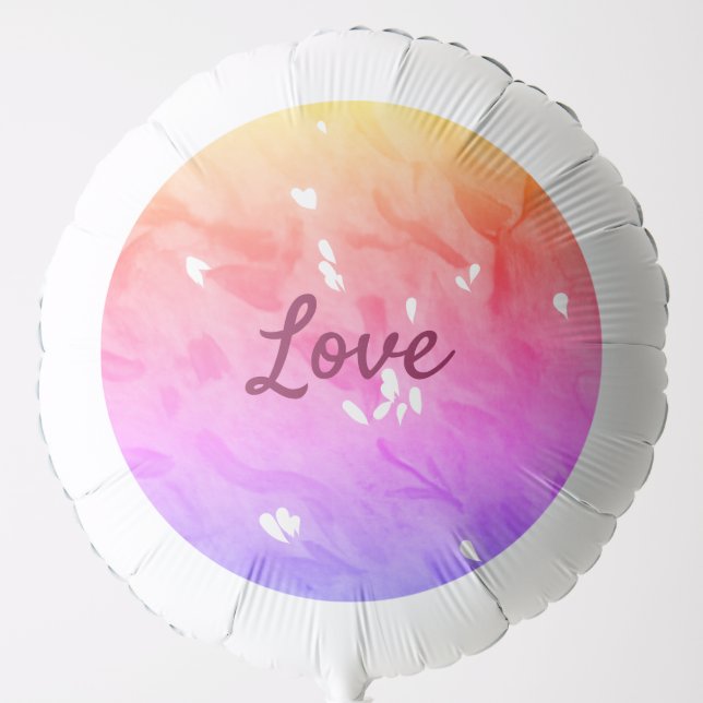 Colorful rainbow love pride lgbtq gay pattern text balloon (Front)