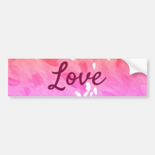 Colorful rainbow love pride lgbtq gay pattern text bumper sticker