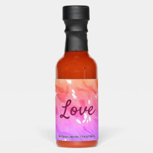 Colorful rainbow love pride lgbtq gay pattern text hot sauces