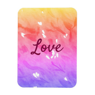 Colorful rainbow love pride lgbtq gay pattern text magnet