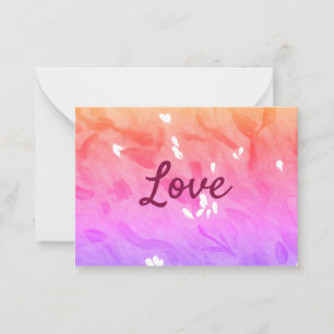 Colorful rainbow love pride lgbtq gay pattern text note card