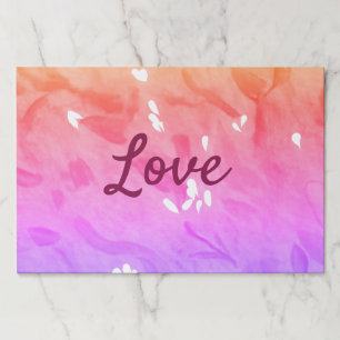 Colorful rainbow love pride lgbtq gay pattern text paper pad