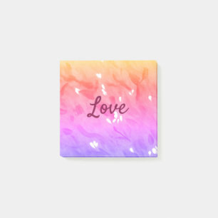 Colorful rainbow love pride lgbtq gay pattern text post-it notes