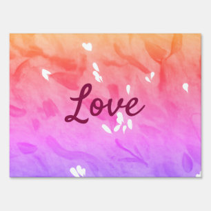 Colorful rainbow love pride lgbtq gay pattern text sign
