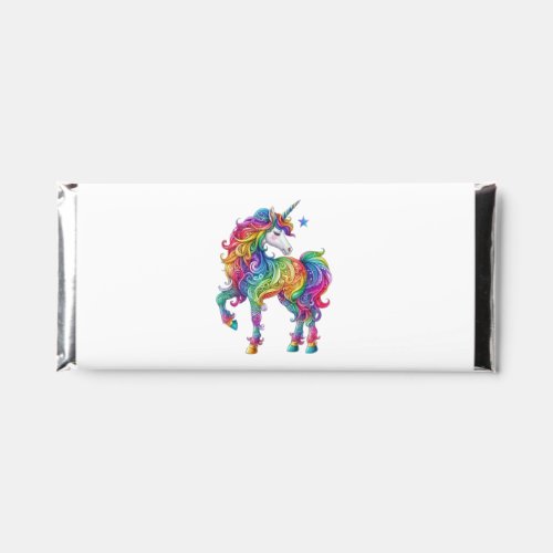 Colorful rainbow magical unicorn hershey bar favors