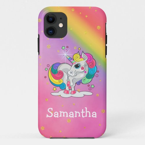 Colorful Rainbow Magical Unicorn OtterBox iPhone C iPhone 11 Case